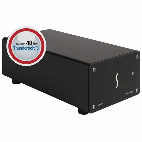 Sonnet Twin10G SFP28 Thunderbolt Adapter – Dual 10GbE Optical Ports with Transceivers Sonnet Twin10G SFP28 Thunderbolt Adapter – Dual 10GbE Optical Ports with Transceivers